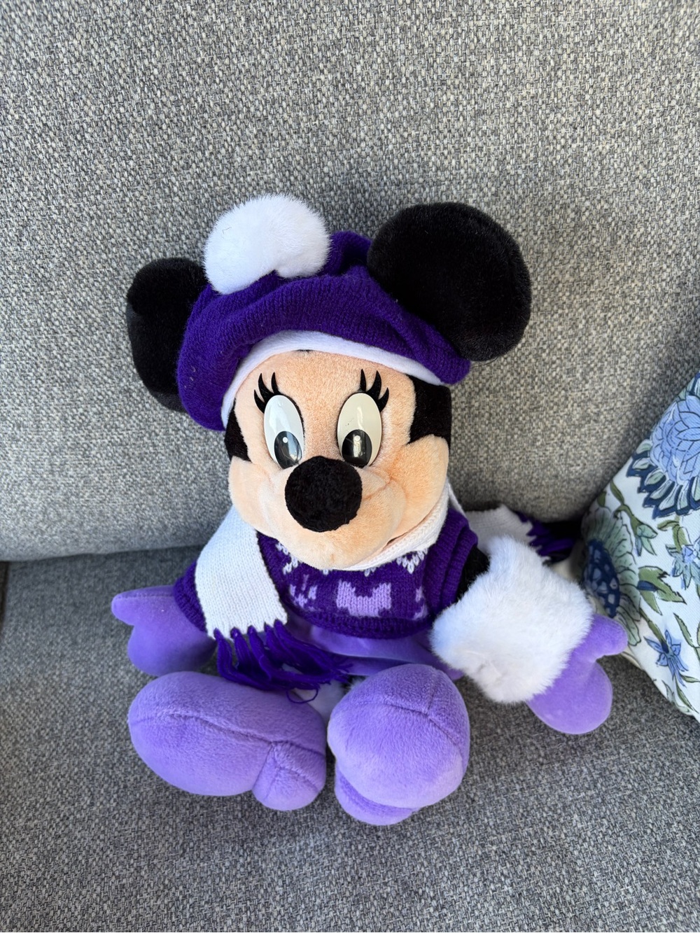 Disney Purple Minnie Mouse Plush in Winter Outfit